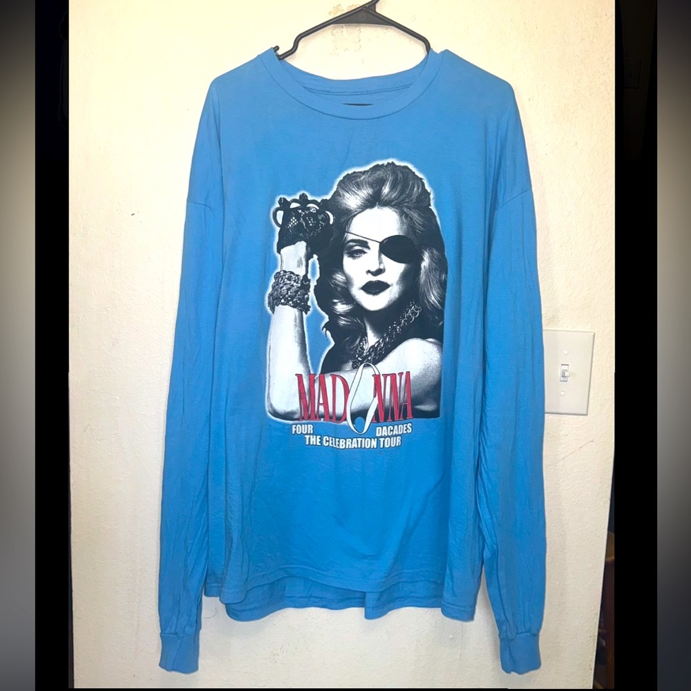 Madonna Celebration Tour blue long sleeve shirt